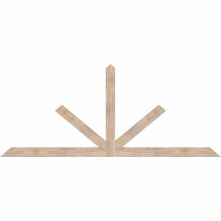 Ekena Millwork Saratoga Smooth Timber Gable Bracket, Douglas Fir, 84"W x 35"H x 1 1/2"D x 3 1/2"F, 10/12 Pitch GBW084X35X0204SAR00SDF